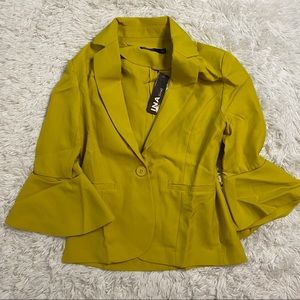 Mustard yellow blazer by INA